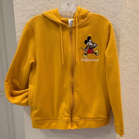Disney Sweaters - Walt Disney World Yellow Hoodie with Mickey Mouse